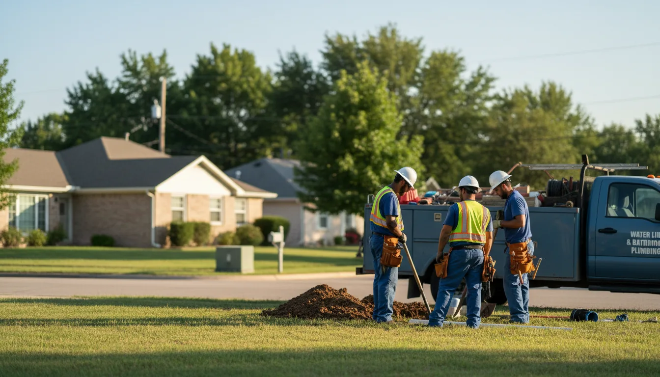 Residential water line and bathroom plumbing service in Lindsey, OH